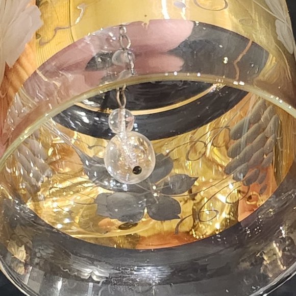 Porcelain Chimney Sweep Boy on Clear/Gold Glass Bell by Goebel Germany - Picture 9 of 10